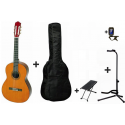 YAMAHA CS-40 - gitara klasyczna 3/4 + statyw + Pokrowiec + Tuner + podnóżek