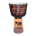 KG Djembe DJZC 50-B2 Elephant Dark Red Burn Texture - bęben Djembe