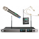 MIPRO ACT-727B + MU53HNS + ACT72T + ACT72H Zestaw podwójny z mikrofonem doręcznym i nagłownym