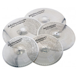 Millenium Still Series LOW VOLUME Cymbal Set Briliant - Zestaw talerzy perkusyjnych do ćwiczenia ( ciche blachy perkusyjne )