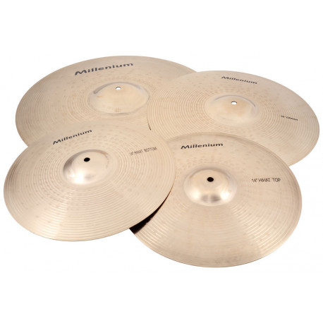 Millenium B20 Cymbal Set Regular - Zestaw talerzy perkusyjnych z brązu B20 ( blachy perkusyjne )