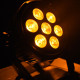 LIGHT4ME BLACK PAR 7x10W RGBWA LED mocny lekki reflektor PAR płaski czarny