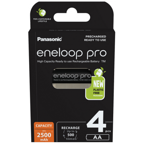 Akumulatorki AA 2500 mAh PANASONIC Eneloop Pro (4 sztuki w zestawie)