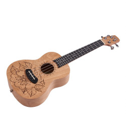 Laila UFG-2311-A FLOWERS - ukulele koncertowe z grafiką