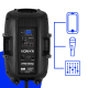 Vonyx VPS152A 1000W + statywy + mikrofon - aktywny zestaw nagłośnieniowy
