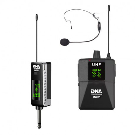 DNA UWH1 Nagłowny mikrofon bezprzewodowy system nagłośnienia bodypack 560-590 MHz UHF