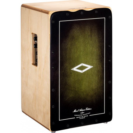 MEINL Percussion Artisan Edition Pickup Cajon Soleá Line Dark Olive Burst - cajon PAESLDOB