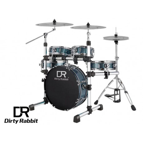 Dirty Rabbit TDB-200-Blue - Przenośny zestaw perkusyjny TDB200 perkusja
