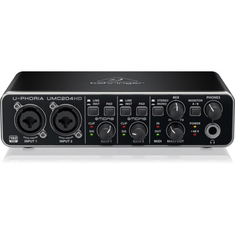 Behringer U-PHORIA UMC-204 HD - interfejs audio USB Uphoria UMC204HD