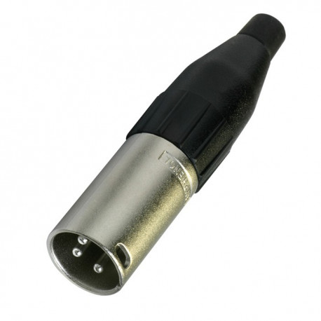 AMPHENOL AC3MM - wtyk XLR na kabel 3 pin - srebrny męski