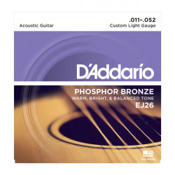 D'Addario EJ-26 11-52 - struny do gitary akustycznej Phosphor Bronze
