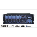 RH SOUND SY-2400 - Wzmacniacz 100V 2x 400Watt z mikserem BT/MP3/USB