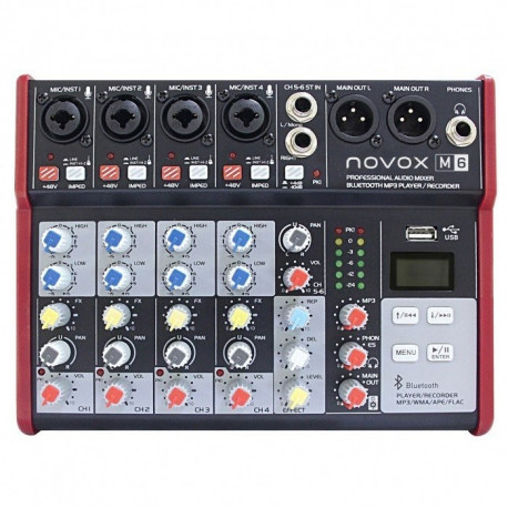 Novox M8 MKII - mikser analogowy + MP3/Bluetooth