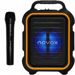NOVOX Mobilite Orange - Kolumna zprzenośna z akumulatorem łączność BT, port USB/SD i mikrofon