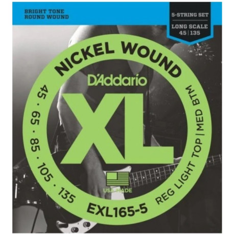 D'addario EXL-165-5 - struny do gitary basowej 5-strunowej