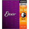 Elixir 11027 NanoWeb Bronze Custom Light 11-52 struny akustyczne