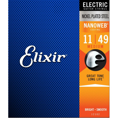 Elixir 12102 NanoWeb Medium 11-49 struny elektryczne