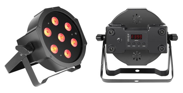LED PAR TRI FLAT RGB 7x 3Watt