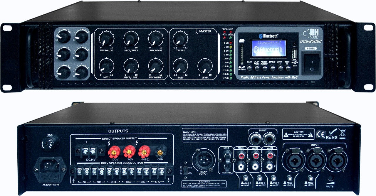 Wzmacniacz 100V DCB-250BC+BT