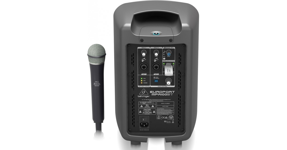 Behringer MPA100BT kolumna aktywna 100W z Bluetooth i akumulatorem