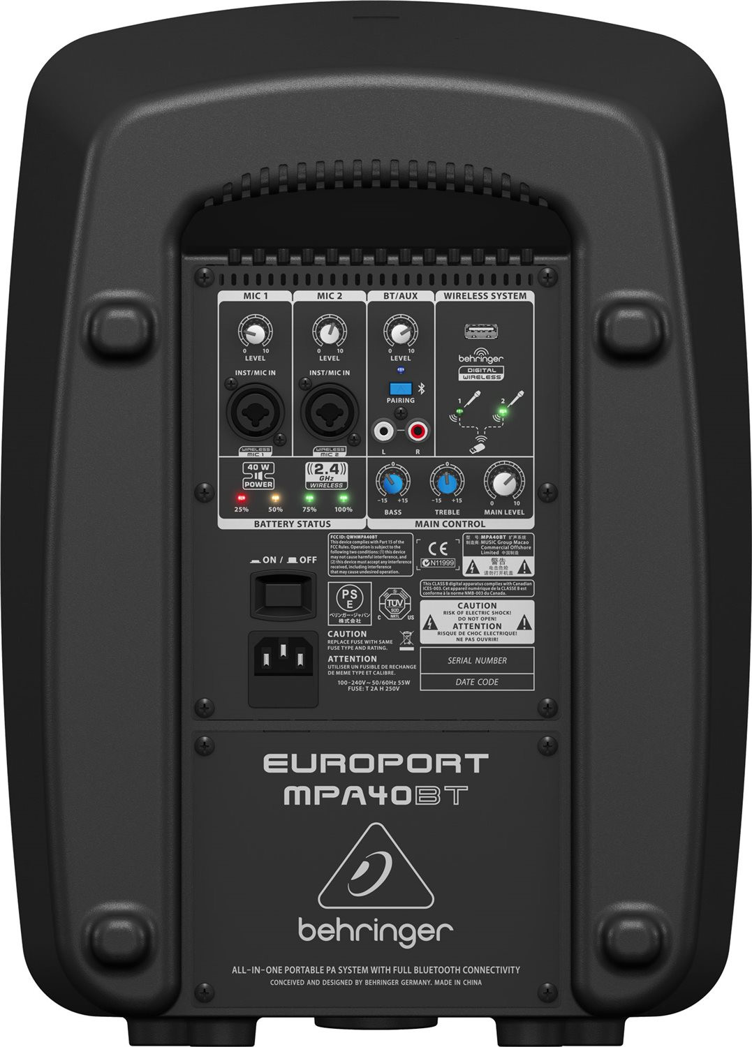 Behringer MPA40BT - Mobilny zestaw nagłośnieniowy z Bluetooth i mikrofonem