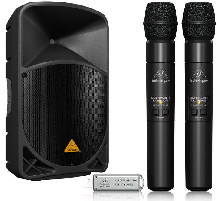 Behringer B115MP3 + ULM202USB Kolumna aktywna z 2 mikrofonami bezprzewodowymi