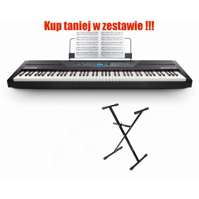 Alesis RECITAL PRO Pianino cyfrowe - zestaw ze statywem