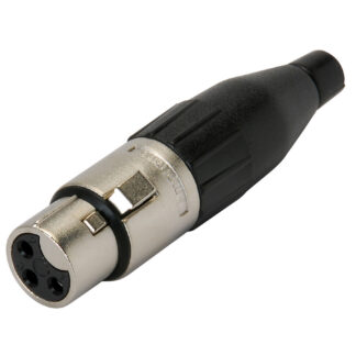 AMPHENOL AC3F - wtyk XLR na kabel 3 pin - srebrny żeński