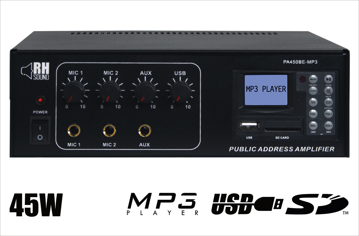 RH Sound PA450BE/MP3 - Wzmacniacz 100V