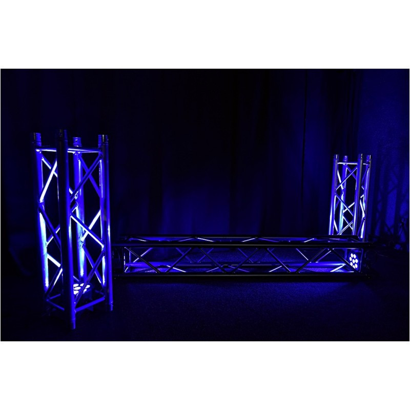 LIGHT4ME TRI PAR 8x9W RGB - Refletor PAR LED slim płaski czarny