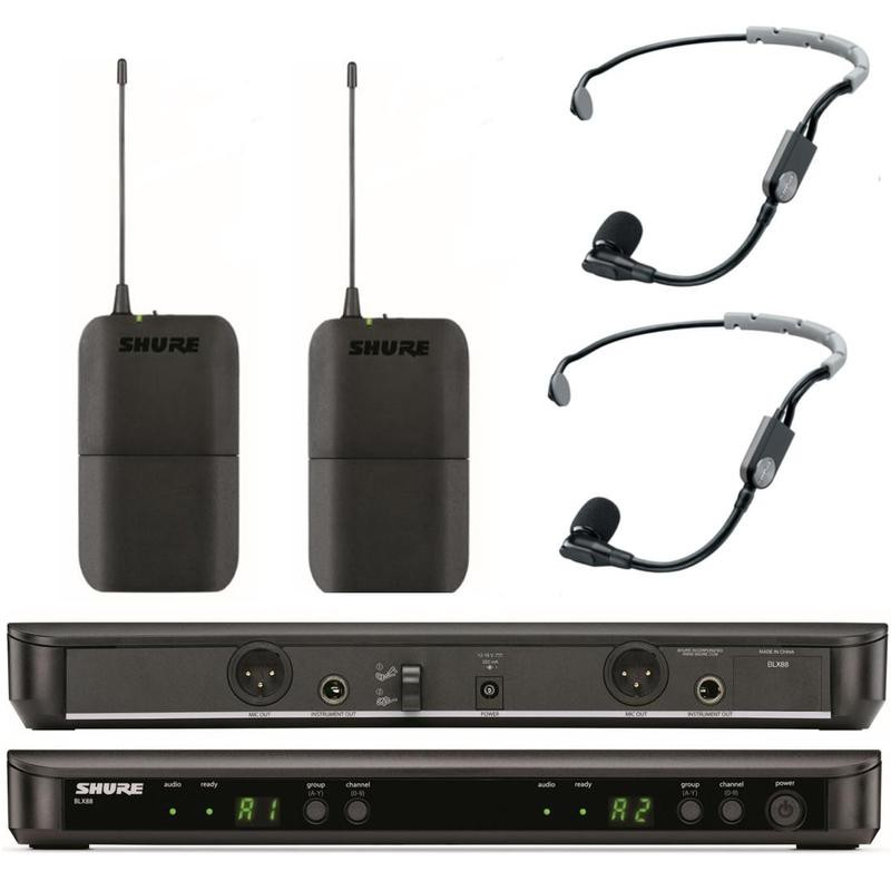 SHURE BLX188E/SM35 - zestaw dwóch mikrofonów bezprzewodowych nagłownych