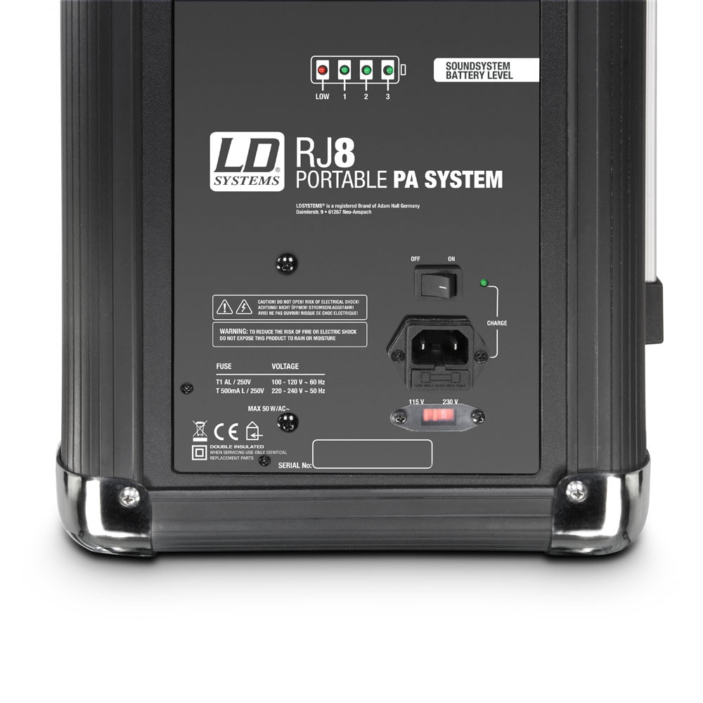 LD Systems Road Jack 8 RJ8 - Przenośny zestaw nagłośnieniowy 50W