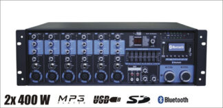 RH SOUND SY-2400 - Wzmacniacz 2x 400Watt z mikser/BT/MP3/