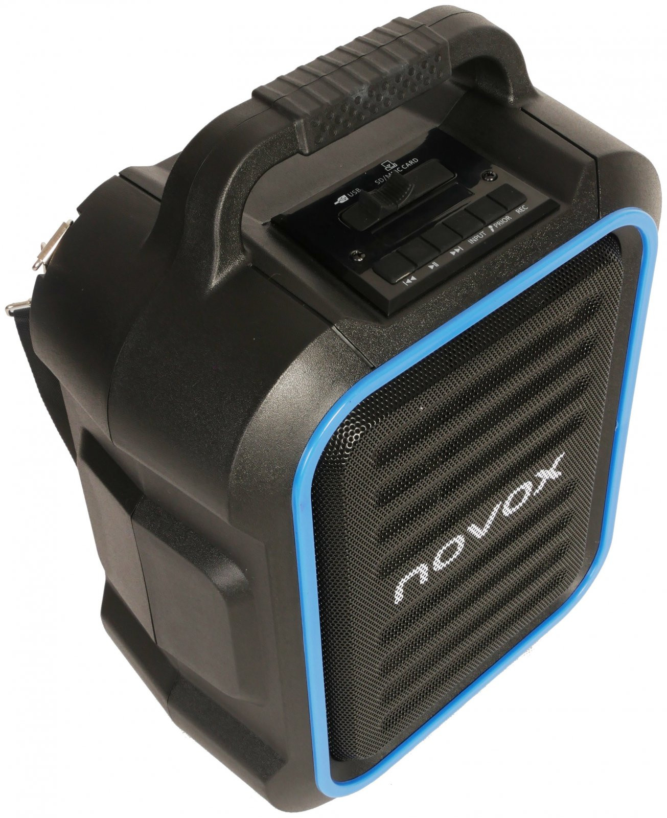 NOVOX Mobilite Green - Kolumna zprzenośna z akumulatorem łączność BT, port USB/SD i mikrofon