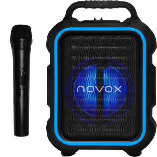 NOVOX Mobilite Green - Kolumna zprzenośna z akumulatorem łączność BT, port USB/SD i mikrofon