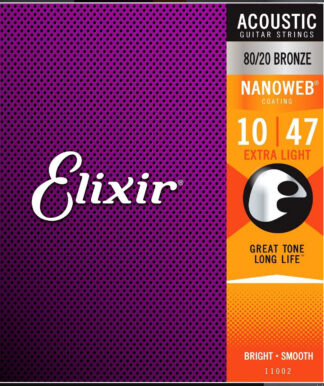 Elixir 11002 NanoWeb Bronze Extra Light 10-47 struny akustyczne