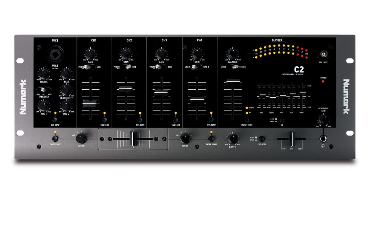 Numark C2 - Mikser dla DJ-a montowany do racka