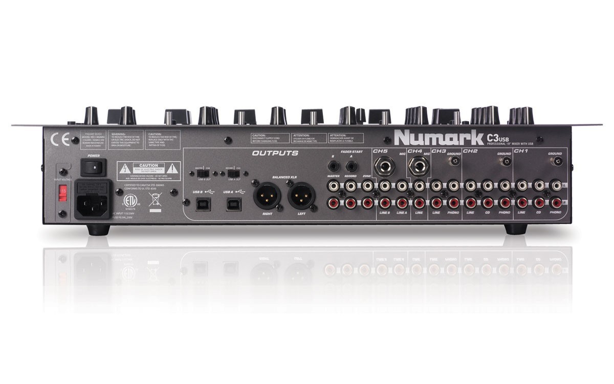 Numark C3 USB - Mikser dla DJ-a, port USB, montowany do racka