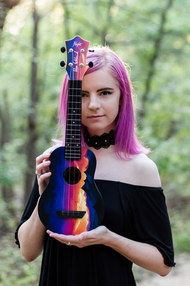 Flight TUS-EE SUNSET Elise Ecklund Signature - ukulele sopranowe z pokrowcem