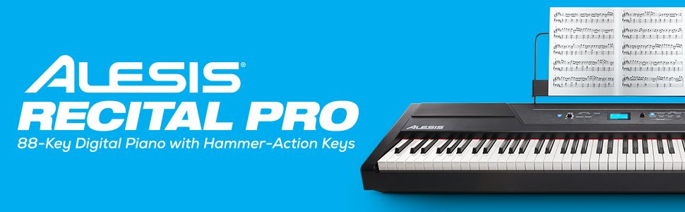 Alesis RECITAL PRO Pianino cyfrowe - zestaw z ławką i statywem