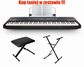 Alesis RECITAL PRO Pianino cyfrowe - zestaw z ławką i statywem