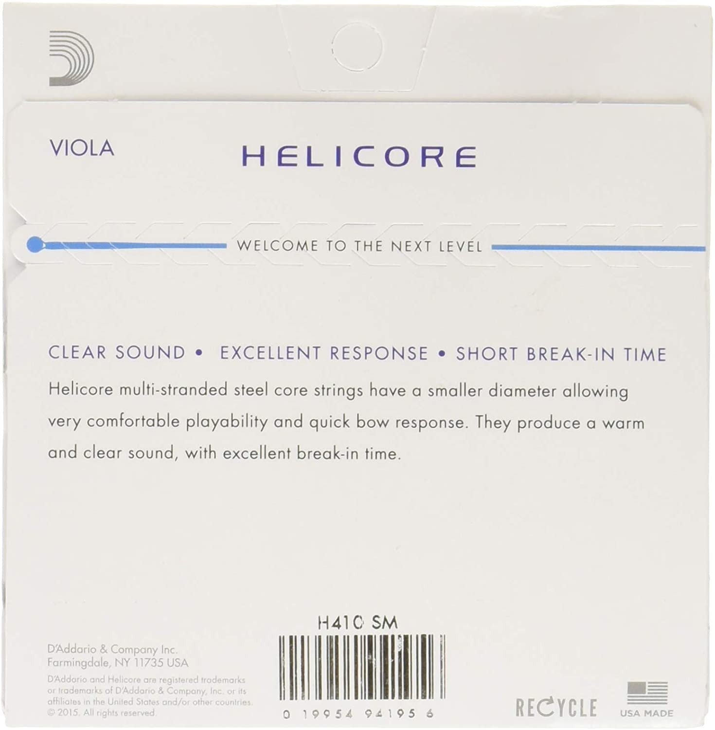 D'addario Helicore H410SM Viola - Struny do altówki