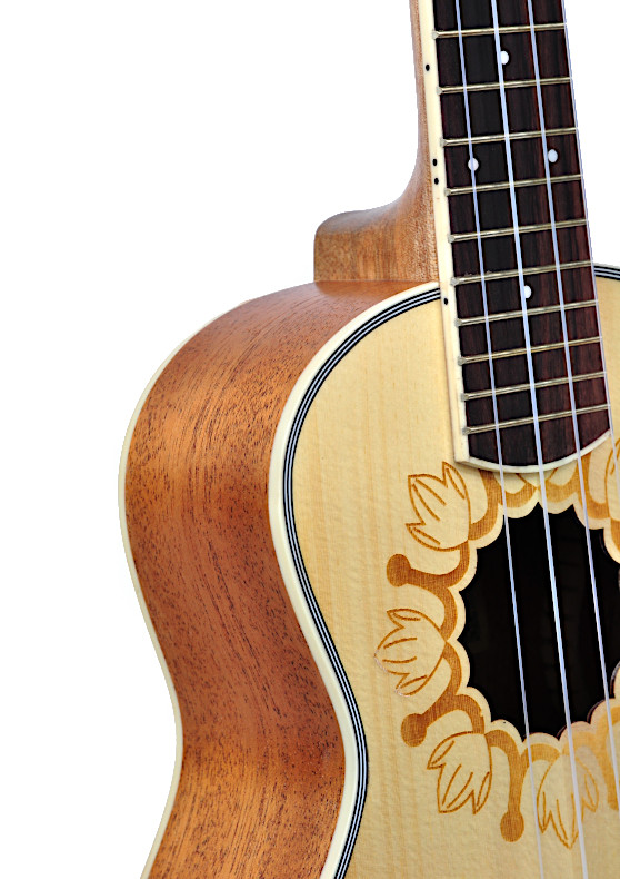 QBT U23Q-SPRUCE - Ukulele koncertowe ze świerku i mahoniu w komplecie z pokrowcem