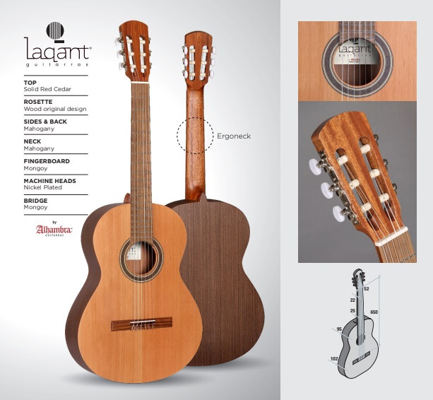 LAGANT by ALHAMBRA - gitara klasyczna 4/4 top lity cedr