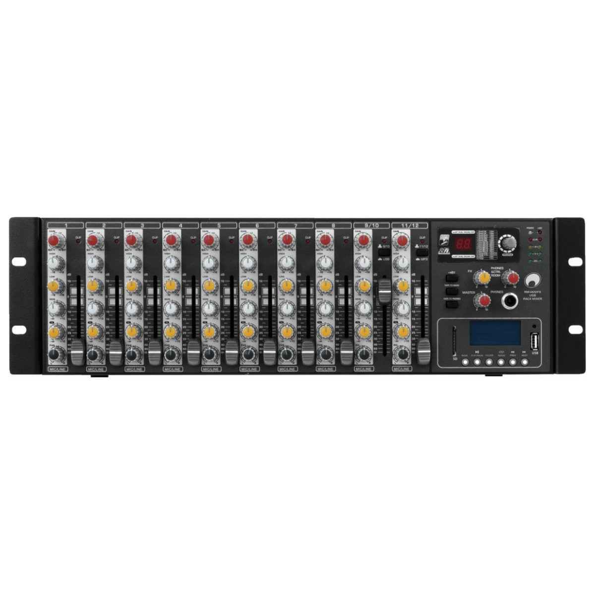 OMNITRONIC RM-1422FX USB Rack Mixer - mikser 14-kanałowy do rack'a