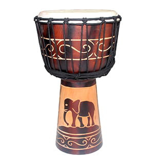KG Djembe DJZC 50-B2 Elephant Dark Red Burn Texture - bęben Djembe