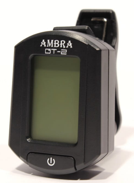 Ambra GT-2 - Tuner gitarowy chromatyczny klips przypinany na główkę gitary