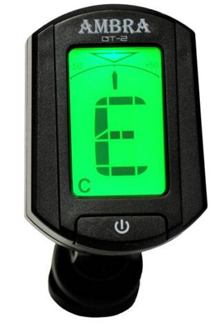 Ambra GT-2 - Tuner gitarowy chromatyczny klips przypinany na główkę gitary