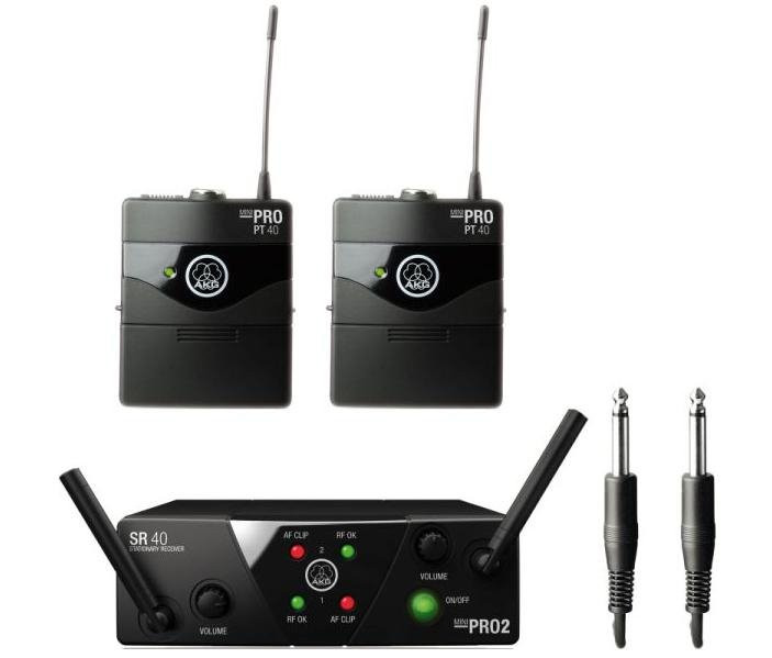 AKG WMS 40 PRO Mini DUAL Instrumental Set - bezprzewodowy podwójny system transmisji do gitary