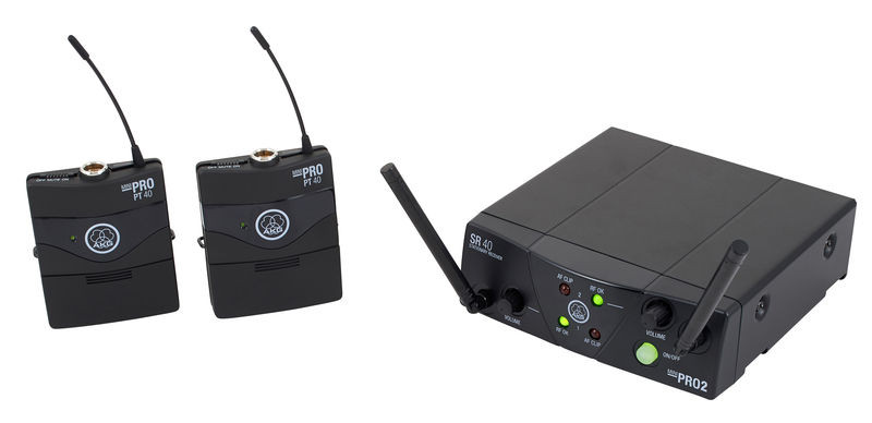 AKG WMS 40 PRO Mini DUAL Instrumental Set - bezprzewodowy podwójny system transmisji do gitary